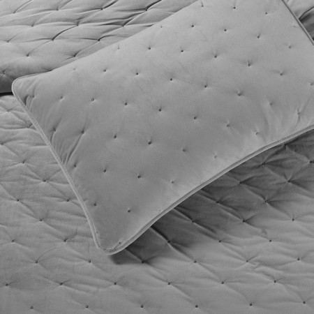 Iolanta bedspread, size 160x220 cm, gray color-1