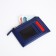 Cardholder with zipper, blue color