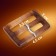 A belt buckle, 4.5 × 3 cm, 5 pcs, dark brown/beige color