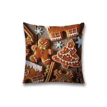 Pillowess decorative "Festive gingerbread", on a zipper, size 45x45 cm