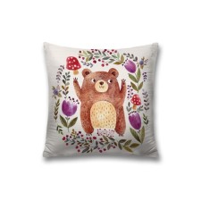 Pillowess decorative “joyful bear”, on a zipper, size 45x45 cm