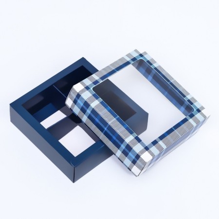 Box for 4 sweets, "male" 12.6 x 12.6 x 3.5 cm-4