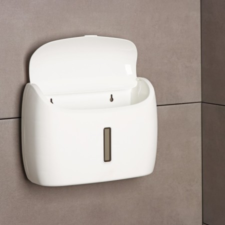 Dispenser for paper towels in sheets, plastic, 27 × 11.5 × 21 cm, white color-4