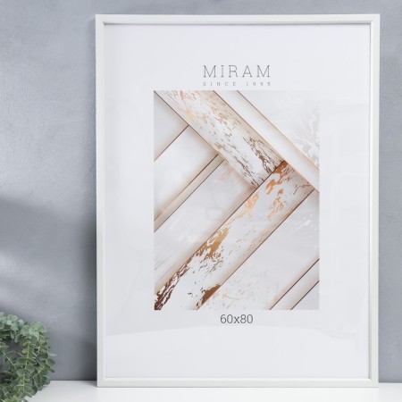 Photo frame Plastic "Mira" 60x80 cm, 640061 White (plastic screen)