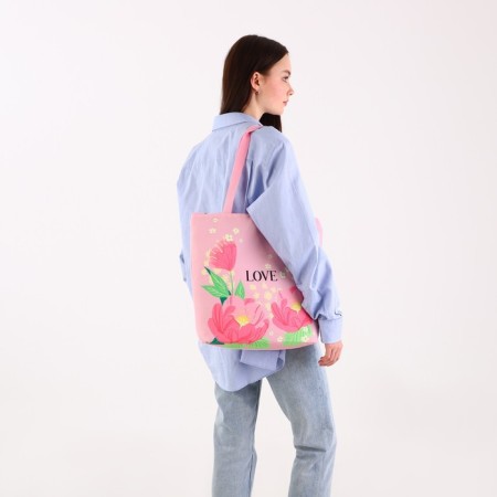 Shoper LOVE, on a zipper, 37x32x10cm-8