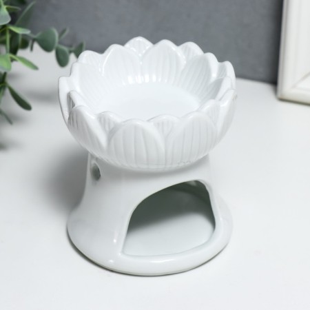 Aroma lamp ceramics "Budon White" 9x8x8 cm-1