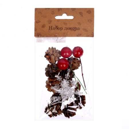 Set of New Year's decor "bumps with snowflakes"-3