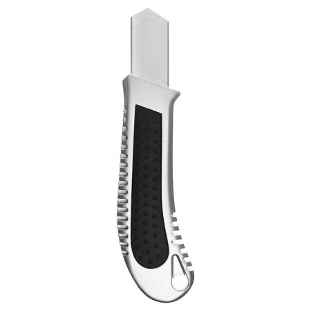 Chancellery knife 18mm, metallic, autofixer, zinc-alloy, top-3