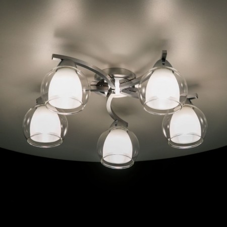 Ceating chandelier Citilux "Christie" CL152157, 54x54x19 cm, 5x75W, e27, gray color gray-8