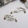 Invisibility for hair "Ophelia" (set 4 pcs) flower, 4.5 cm, silver