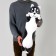Soft toy "Husky", 65 cm, gray-white color