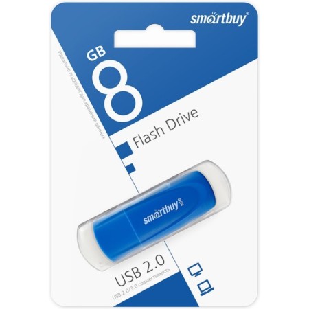 Flash drive Smartbuy 008gb2SCB, 8 GB, USB2.0, th Up 15 MB/s, PBLD up to 12 Mb/s, blue-3