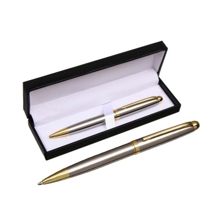 Gift handle, ball "Classic" in the leatherette case, rotary, hull silver with gold-1