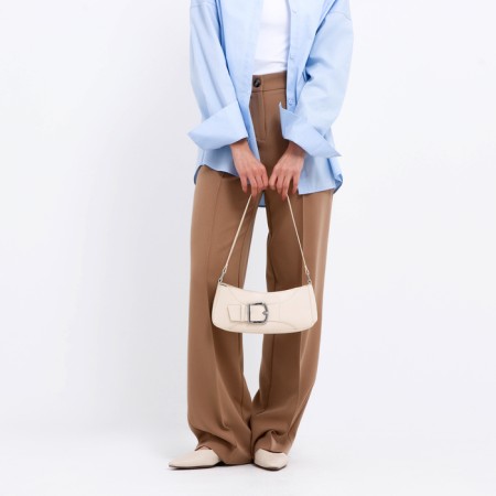 Bag Women's Baget with a zipper, milk color-6
