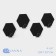 Set of metal self -adhesive hooks Savanna Black Loft Gear, 4 pcs, line 2 cm