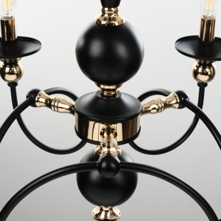Milano chandelier 6he14 40W black and gold 68x68x79 cm-8