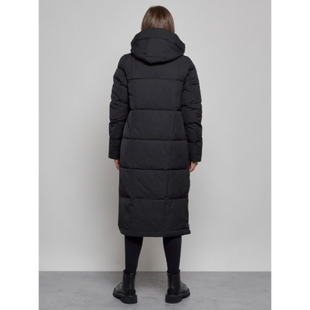 Coat insulated winter female, size 42, black color-8