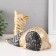 Souvenir Polystone "A cat with patterns, lies" gold with black 21x9x13 cm