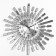 Watching clock, series: openwork, "mirror rays", smooth move, d-58 cm, dial 22 cm
