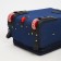 Small 20 suitcase, lightning department, code castle, 4 wheels, 2 outer pockets, blue color