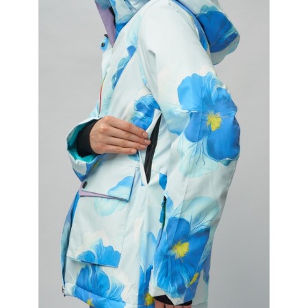 Ski suit female, size 42, blue color-4