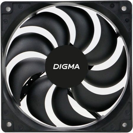 DIGMA DFAN-120-9 fan 120x120x25mm black 3-PIN 4-PIN (Molex) 23db 120GR RET