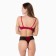 Cowards women's thongs, burgundy/black color, size 46