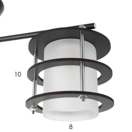 Chase "Agan" E27 3x60W Black-Serebly 53x53x30 cm Bayerlux-5