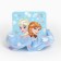 Hair elastic band "hearts", blue, 11 cm, cold heart