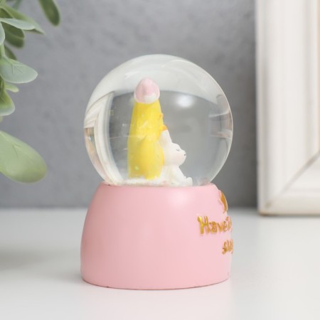 Souvenir Polystone Water Ball Light "Bunny for the month" MIX 4x4x6.7 cm-4
