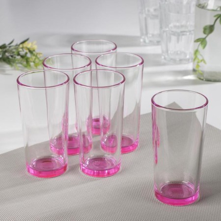 A set of glasses "Jam", 230 ml, 6 pcs, color mix-5