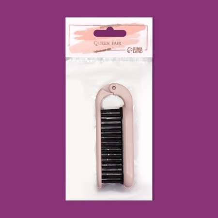 The comb is massage, folding, with a mirror, 3 × 10 cm, color mix-17