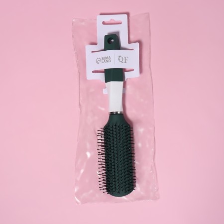 The comb massage, rubberized handle, 4 × 23 cm, green/white color-3