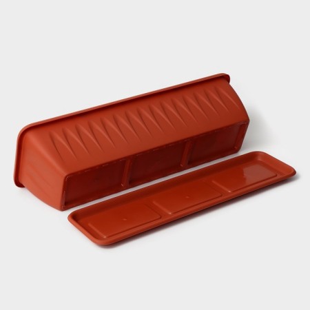 Balcony box "Alice", 60 cm, with a pallet, the color of the terracotta-2
