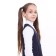 School sundress for girls, blue color, height 128