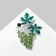 Broach "Bun" grape, green color in silver