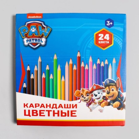 Colored pencils, 12 colors, trihedral, puppy patrol-4