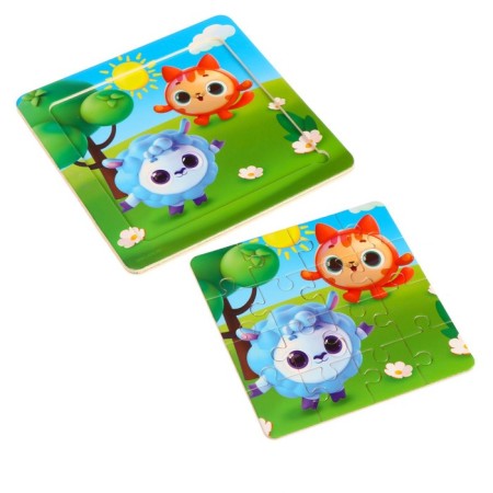 Puzzle "We play merrily", 14 cm x 14 cm-2