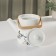 Ceramic tea set "Sakura", 6 items: 4 circles 250 ml, kettle 1 l, tray D = 29 cm, white color