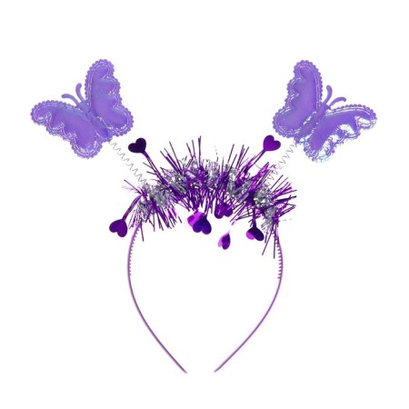 Carnival set "Butterfly", 3 objects: wings, rim, rod, purple color-1