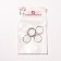 The base for the ring is adjustable (set 5 pcs.), The color is silver