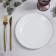 Porcelain dessert plate Tiffany, D = 22.2 cm, white color