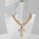 Piece "chain" Cross, Renaissance, Color Gold, 46 cm