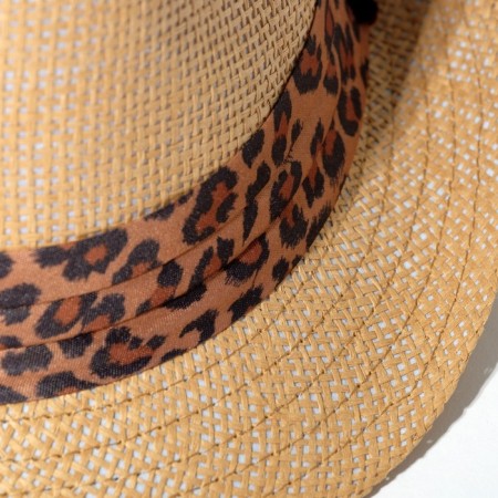 Women's hat minku "Leopard", size 56-58, brown color-5