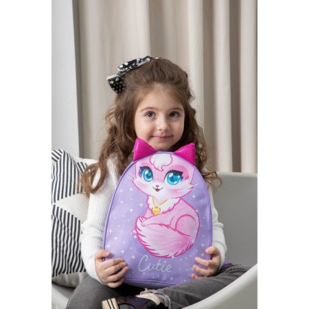 Baby backpack for a girl "Kithechka", 30x25 cm-6