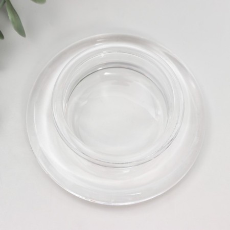Glass Glass for 1 candle "Anta" D-4.5 cm Transparent 8.5x8.5x2.5 cm-2