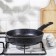 Granite Star pan, d = 22 cm, plastic handle, anti -stick coating, black color
