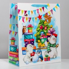 Laminated package “Happy New Year!”, XL 40 x 49 x 19 cm, New Year