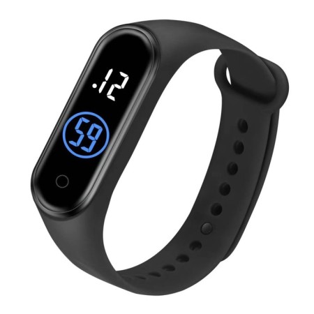 Watches electronic watches, silicone strap, black