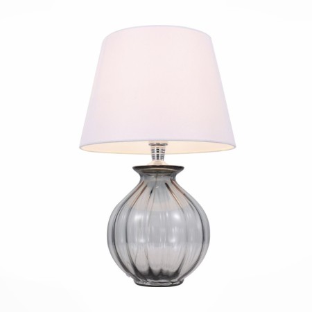ST LUCE bedside lamp. SL968.404.01. Ampolla. 1x60 W, E27, 35x35x54 cm, chromium color, smoky